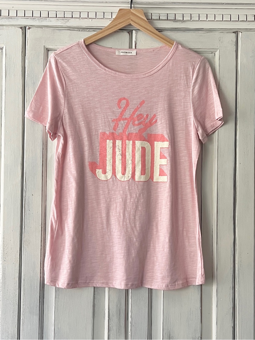 🟠NWT PROMESA “Hey Jude” Tee in Pale Pink